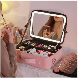 Trousse de Maquillage avec Miroir LED